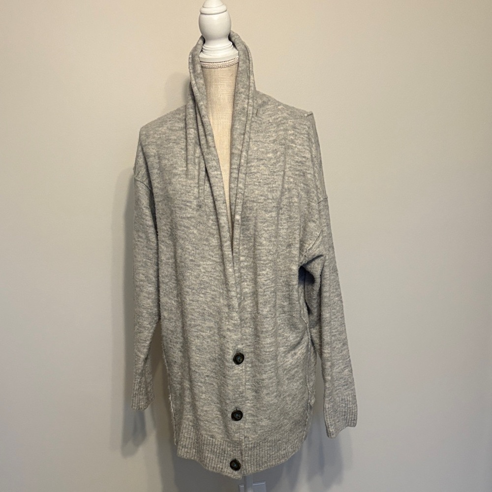 Free People Gray Women's Cardigan Sweater